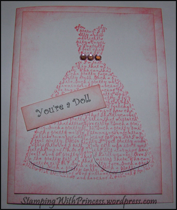 You're a Doll pink dress on white